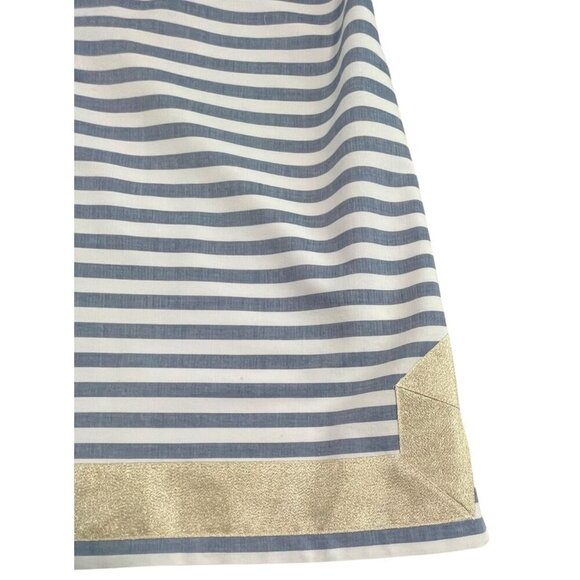 Eliza J Gold Metallic Striped Mandarin Collar Preppy Shift SIZE-12 - Picture 8 of 10